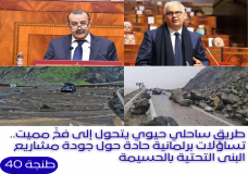 طريق ساحلي حيوي يتحول إلى فخّ مميت.. تساؤلات برلمانية حادة حول جودة مشاريع البنى التحتية بالحسيمة